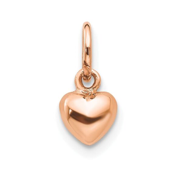 14k Rose Gold Polished 3-D Puffed Heart Charm,All Products : American Fashion Style Bags On Sale 14k Rose Gold Polished 3-D Puffed Heart Charm,All Products : American Fashion Style Bags On Sale